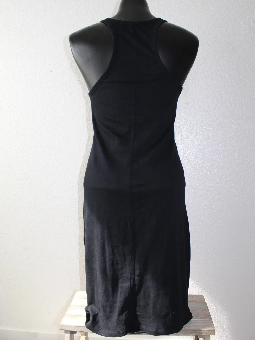 J. Crew Black Size Small  thin Ribbed Tank Dress Midi Cotton